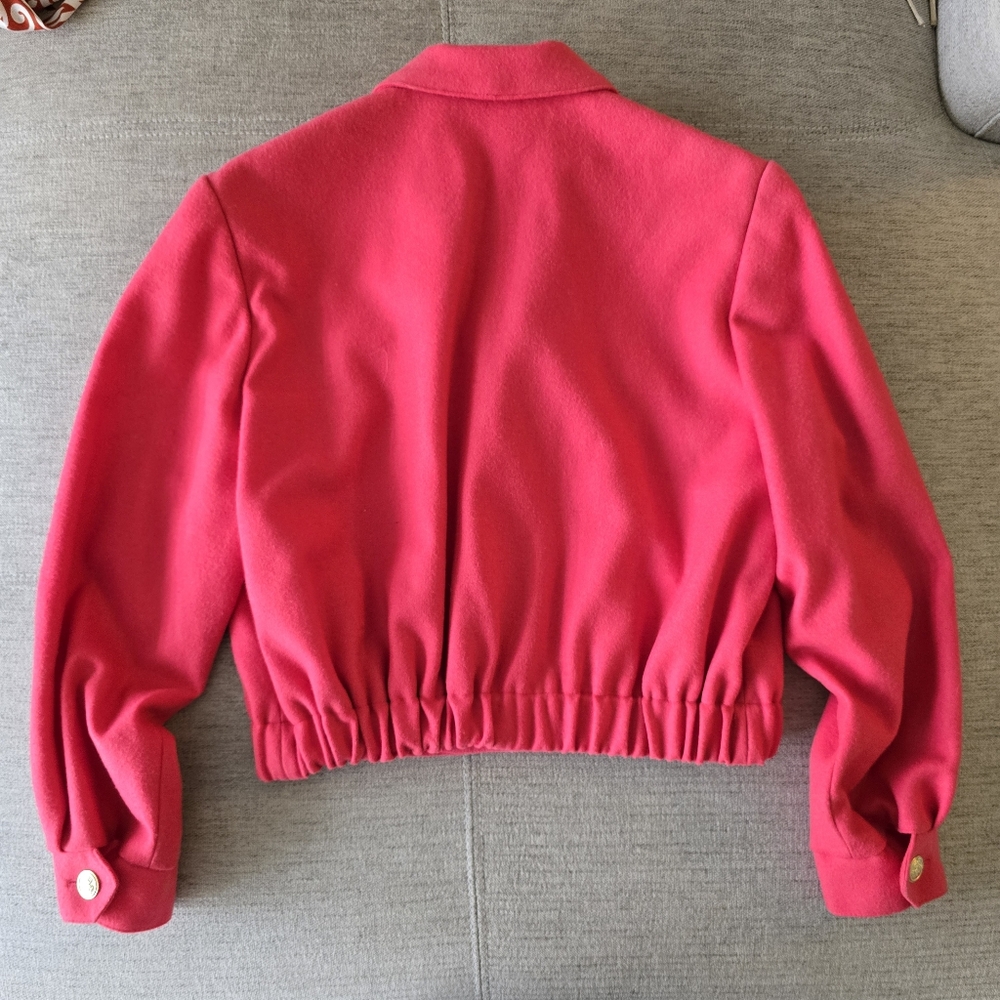 Carol Horn Wool Vintage Women's Pink Cropped Jacket Sz 6 - Picture 6 of 9